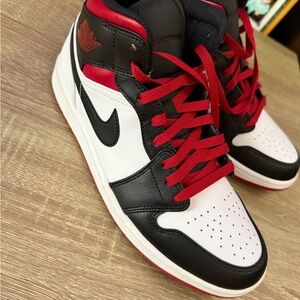 Black and Red High-Top Sneakers